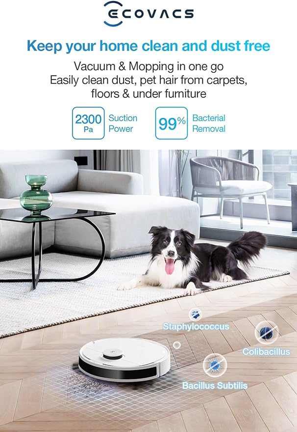 DEEBOT N8+ 3-in-1 Robot Vacuum Cleaner