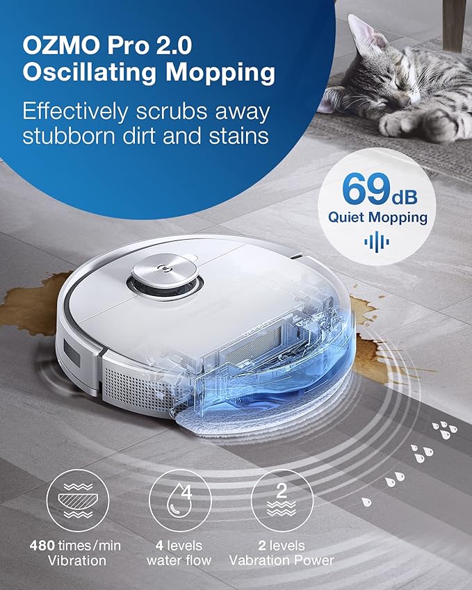 DEEBOT T9+ Robot Vacuum and Mop Combo with Auto-Empty Station